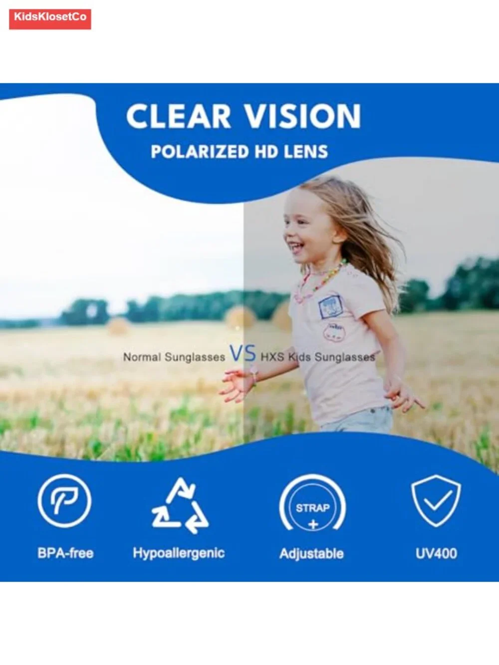 Toddler Polarized Sunglasses UV400 with Strap 2-Pack